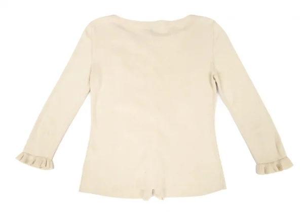 シビラSybilla コットンフリル装飾カーディガン ベージュM K-92132_011