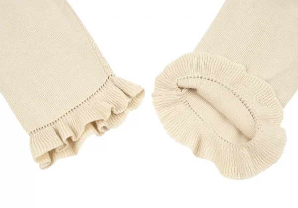 シビラSybilla コットンフリル装飾カーディガン ベージュM K-92132_006