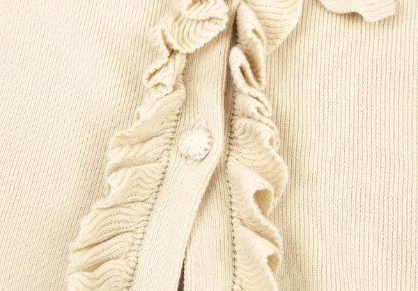 シビラSybilla コットンフリル装飾カーディガン ベージュM K-92132_009