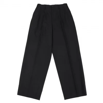 ヨウジヤマモト プールオムYohji Yamamoto POUR HOMME ウールギャバツータックパンツ