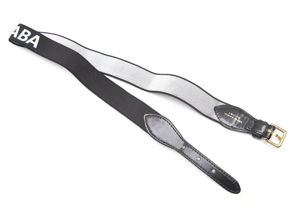 レキップ ヨシエイナバL'EQUIPE YOSHIE INABA ロゴプリントゴムベルト 黒 K-92214_004