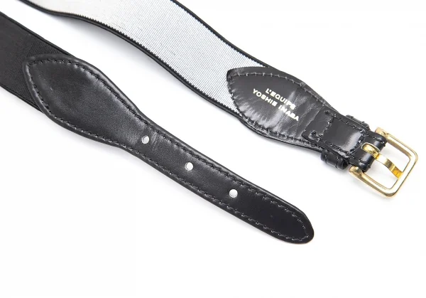 レキップ ヨシエイナバL'EQUIPE YOSHIE INABA ロゴプリントゴムベルト 黒 K-92214_005