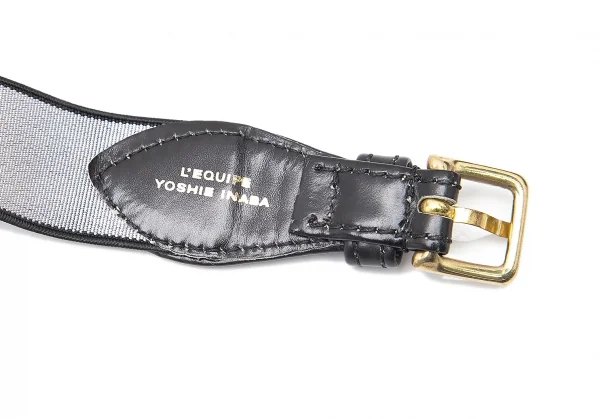 レキップ ヨシエイナバL'EQUIPE YOSHIE INABA ロゴプリントゴムベルト 黒 K-92214_007