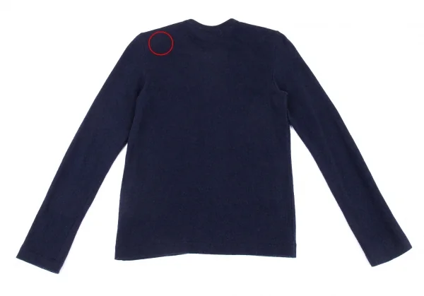 ローブドシャンブル コムデギャルソンrobe de chambre COMME des GARCONS ウールカシミヤスターパッチカーディガン 紺M位 K-92226_010