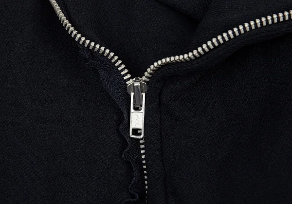 ローブドシャンブル コムデギャルソンrobe de chambre COMME des GARCONS ポリ縮絨波カットライダースジャケット 紺L K-92231_004