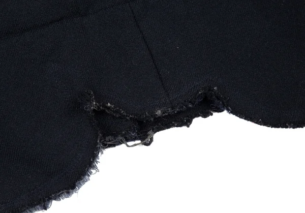 ローブドシャンブル コムデギャルソンrobe de chambre COMME des GARCONS ポリ縮絨波カットライダースジャケット 紺L K-92231_008