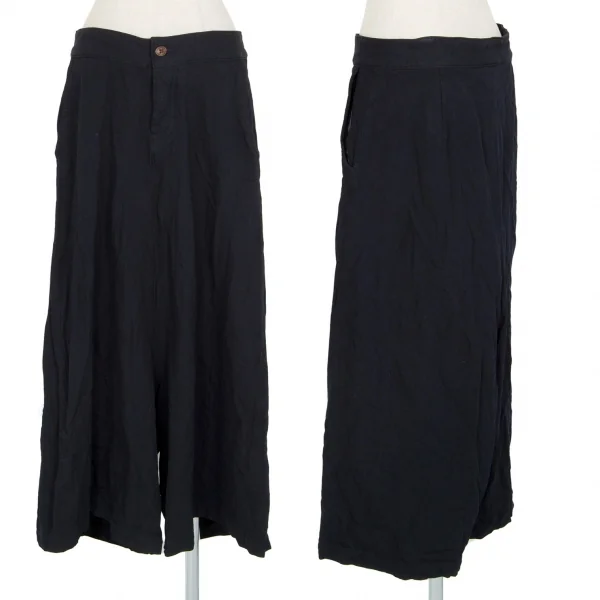 ローブドシャンブル コムデギャルソンrobe de chambre COMME des GARCONSポリ縮絨ペンギンサルエルパンツ 紺M K-92238_002