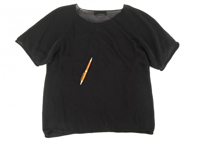 【セール】 ヨウジヤマモトファムYohji Yamamoto FEMMEシースルー半袖ニット トップス