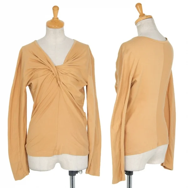 ISSEY MIYAKE Twisted Design T Shirt Mustard 2 (K-92249)