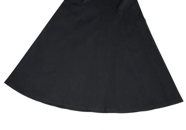 イッセイミヤケISSEY MIYAKE ストレッチコットンストライプ切替デザインスカート グレー青3 K-92253_007