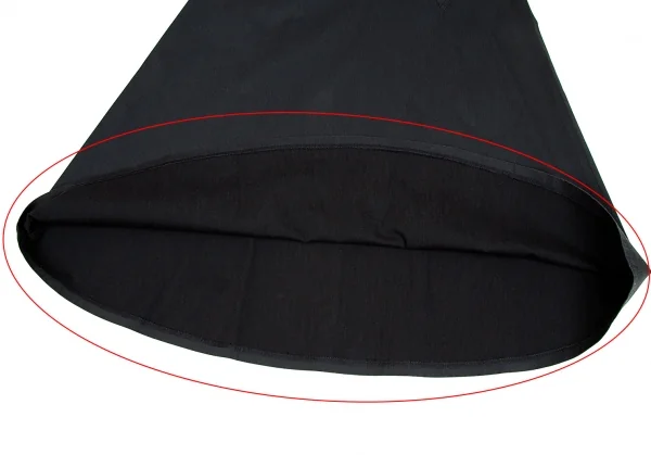 イッセイミヤケISSEY MIYAKE ストレッチコットンストライプ切替デザインスカート グレー青3 K-92253_008