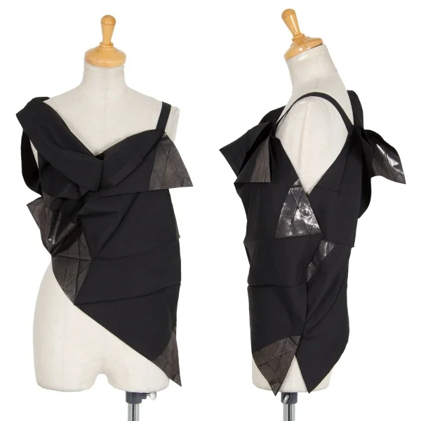 イッセイミヤケISSEY MIYAKE 132 5. 箔プリントデザインノースリーブ