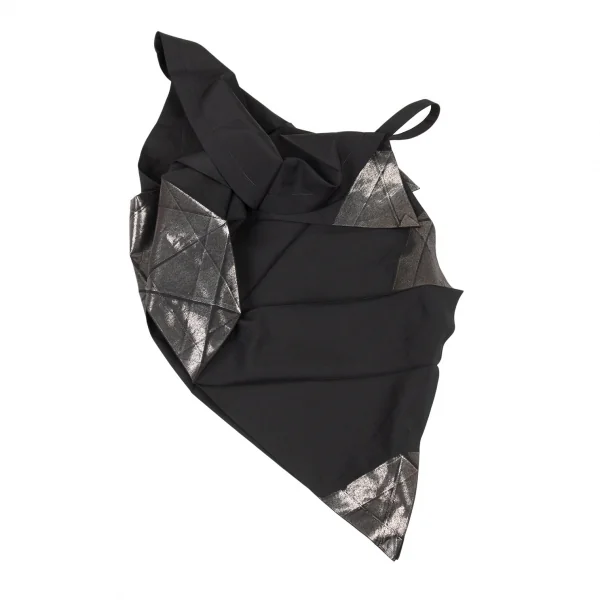 イッセイミヤケISSEY MIYAKE 132 5. 箔プリントデザインノースリーブ 黒S位 K-92266_005