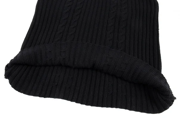 ヨウジヤマモト ファムYohji Yamamoto FEMMEウールナイロンケーブルニットノースリーブワンピース 黒M K-92346_009