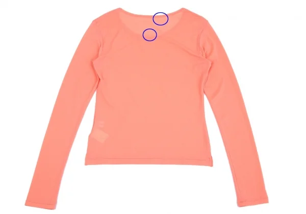 ヨウジヤマモト ファムYohji Yamamoto FEMME ストレッチナイロンカットソー サーモンピンク3 K-92359_014