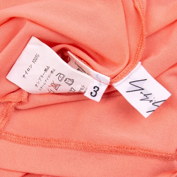 ヨウジヤマモト ファムYohji Yamamoto FEMME ストレッチナイロンカットソー サーモンピンク3 K-92359_018