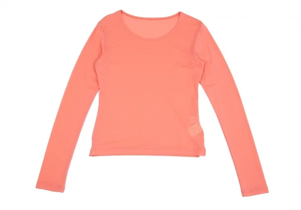 ヨウジヤマモト ファムYohji Yamamoto FEMME ストレッチナイロンカットソー サーモンピンク3 K-92359_002