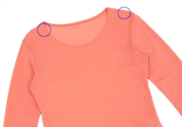 ヨウジヤマモト ファムYohji Yamamoto FEMME ストレッチナイロンカットソー サーモンピンク3 K-92359_003