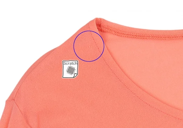 ヨウジヤマモト ファムYohji Yamamoto FEMME ストレッチナイロンカットソー サーモンピンク3 K-92359_004