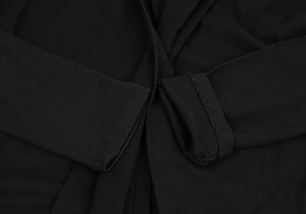 ヨウジヤマモト ファムYohji Yamamoto FEMMEコットンネックデザインボタンレスカーディガン 黒M K-92435_007