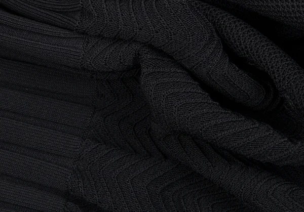 シャネルCHANEL ジグザグニット切替ノースリーブワンピース 黒34 K-92490_013