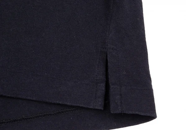 ヨウジヤマモト プールオムYohji Yamamoto POUR HOMME サイドタグVネックTシャツ 紺3 K-92510_010