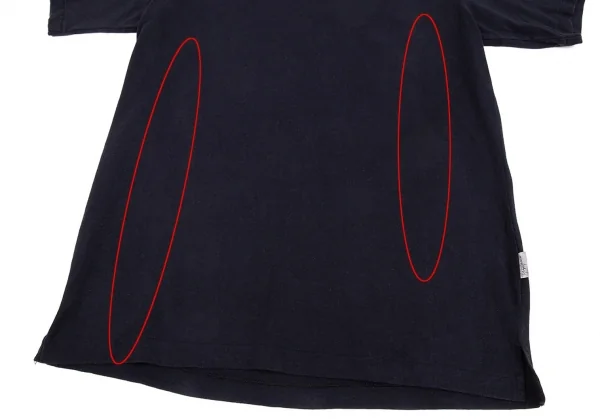 ヨウジヤマモト プールオムYohji Yamamoto POUR HOMME サイドタグVネックTシャツ 紺3 K-92510_006
