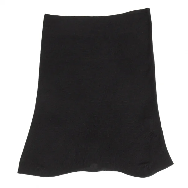 ヨウジヤマモト ファムYohji Yamamoto FEMME シルクレーヨンリブニットネックウォーマー 黒3 K-92543_002