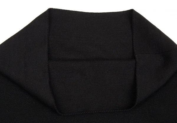 ヨウジヤマモト ファムYohji Yamamoto FEMME シルクレーヨンリブニットネックウォーマー 黒3 K-92543_004