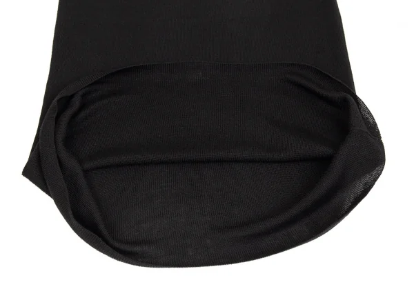 ヨウジヤマモト ファムYohji Yamamoto FEMME シルクレーヨンリブニットネックウォーマー 黒3 K-92543_006