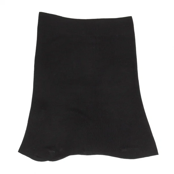 ヨウジヤマモト ファムYohji Yamamoto FEMME シルクレーヨンリブニットネックウォーマー 黒3 K-92543_007