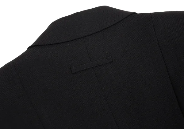 ジャンポールゴルチエ クラシックJean Paul GAULTIER CLASSIQUE ウール裾プリーツダブルジャケット 黒40 K-92559_014