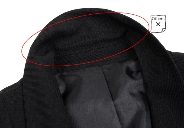 ジャンポールゴルチエ クラシックJean Paul GAULTIER CLASSIQUE ウール裾プリーツダブルジャケット 黒40 K-92559_004