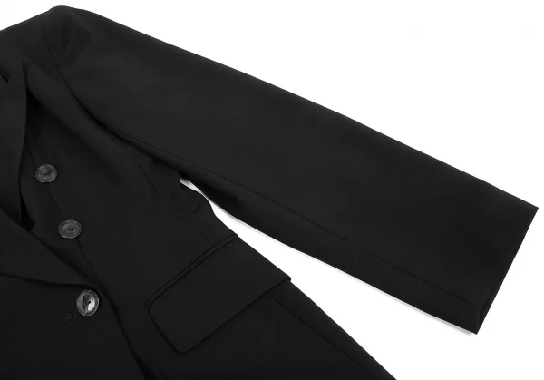 ジャンポールゴルチエ クラシックJean Paul GAULTIER CLASSIQUE ウール裾プリーツダブルジャケット 黒40 K-92559_005