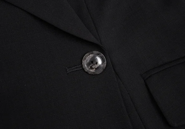 ジャンポールゴルチエ クラシックJean Paul GAULTIER CLASSIQUE ウール裾プリーツダブルジャケット 黒40 K-92559_009