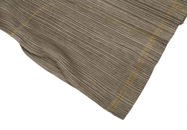 プリーツプリーズPLEATS PLEASE ステッチデザインメタルボタンジャケット カーキ4 K-92569_011