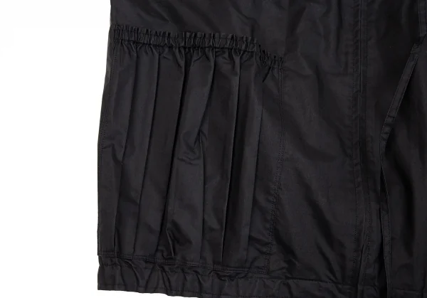 ジャンポールゴルチエ ファムJean Paul GAULTIER FEMME コットンナイロンギャザージャケット 黒40 K-92584_010