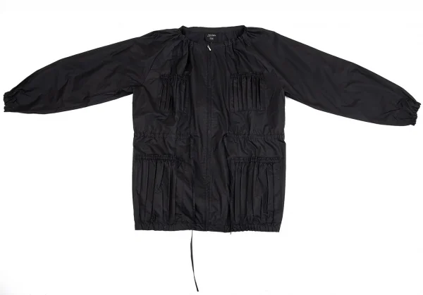 ジャンポールゴルチエ ファムJean Paul GAULTIER FEMME コットンナイロンギャザージャケット 黒40 K-92584_002