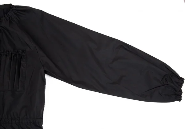 ジャンポールゴルチエ ファムJean Paul GAULTIER FEMME コットンナイロンギャザージャケット 黒40 K-92584_006