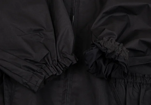 ジャンポールゴルチエ ファムJean Paul GAULTIER FEMME コットンナイロンギャザージャケット 黒40 K-92584_007