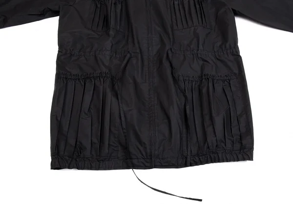 ジャンポールゴルチエ ファムJean Paul GAULTIER FEMME コットンナイロンギャザージャケット 黒40 K-92584_008