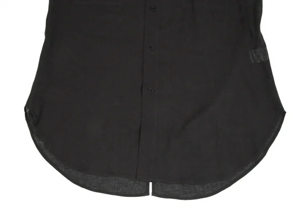 ヨウジヤマモト プールオムYohji Yamamoto POUR HOMME リネンコットン襟切替ボタンシャツ グレー4 K-92602_012