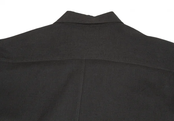 ヨウジヤマモト プールオムYohji Yamamoto POUR HOMME リネンコットン襟切替ボタンシャツ グレー4 K-92602_015