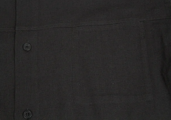 ヨウジヤマモト プールオムYohji Yamamoto POUR HOMME リネンコットン襟切替ボタンシャツ グレー4 K-92602_009