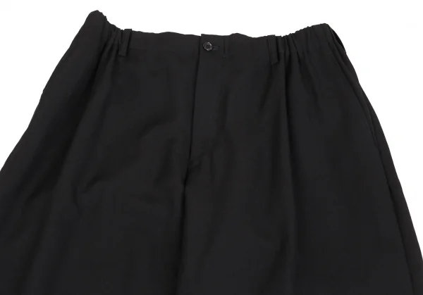 ヨウジヤマモト プールオムYohji Yamamoto POUR HOMME ウールギャバウエストゴムサスペンダーボタンパンツ 黒6 K-92651_002