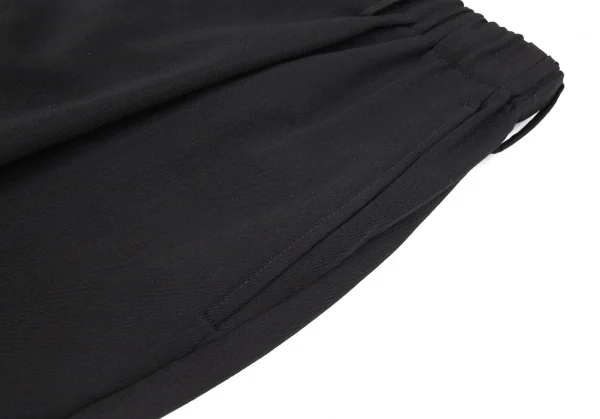 ヨウジヤマモト プールオムYohji Yamamoto POUR HOMME ウールギャバウエストゴムサスペンダーボタンパンツ 黒6 K-92651_003