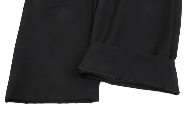 ヨウジヤマモト プールオムYohji Yamamoto POUR HOMME ウールギャバウエストゴムサスペンダーボタンパンツ 黒6 K-92651_008