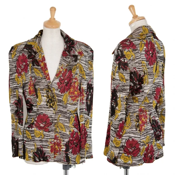 ミッソーニMISSONI フラワージャガードニットジャケット マルチ44 K-92673_001
