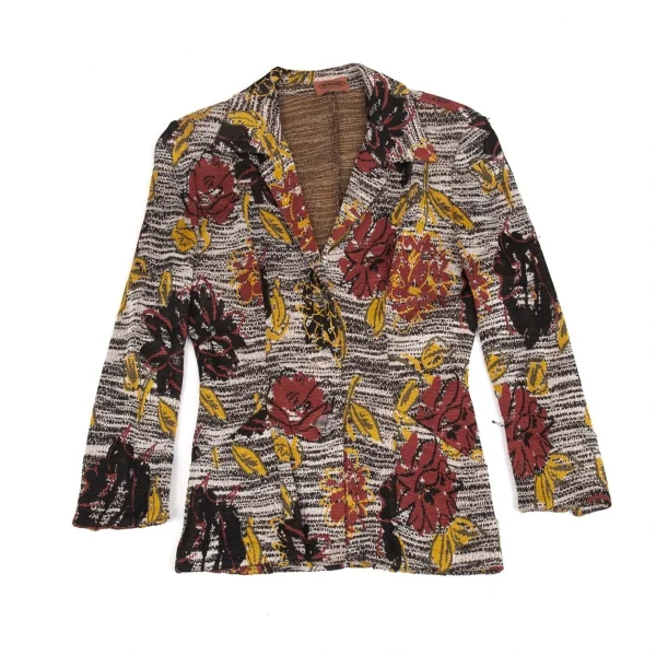 ミッソーニMISSONI フラワージャガードニットジャケット マルチ44 K-92673_002