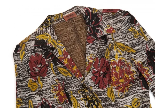 ミッソーニMISSONI フラワージャガードニットジャケット マルチ44 K-92673_003